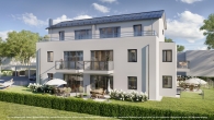 *Blume31*Neubau EBZ: großzügiges 2,5 Zimmer Apartment mit Terrasse + privatem Garten in Karlsfeld! - Aussenansicht Gartenapartment