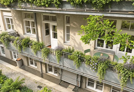großer Südbalkon