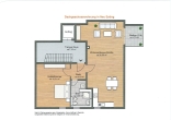 Neuwertige, edle 2-Zimmer-Dachgeschosswohnung mit Süd-West-Terrasse in Olching - Neu-Esting - Grundriss