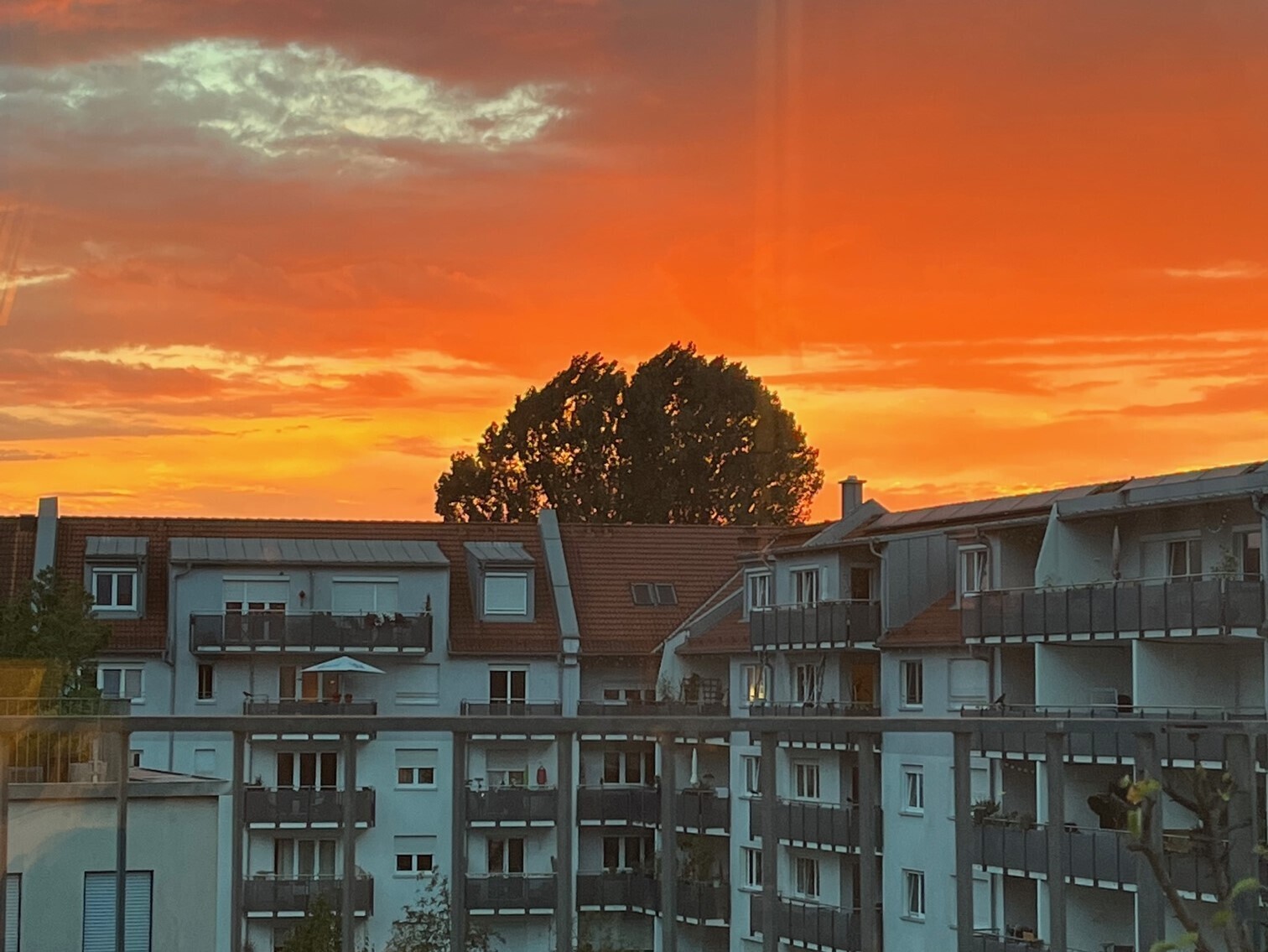 Sonnenuntergang Dachterrasse