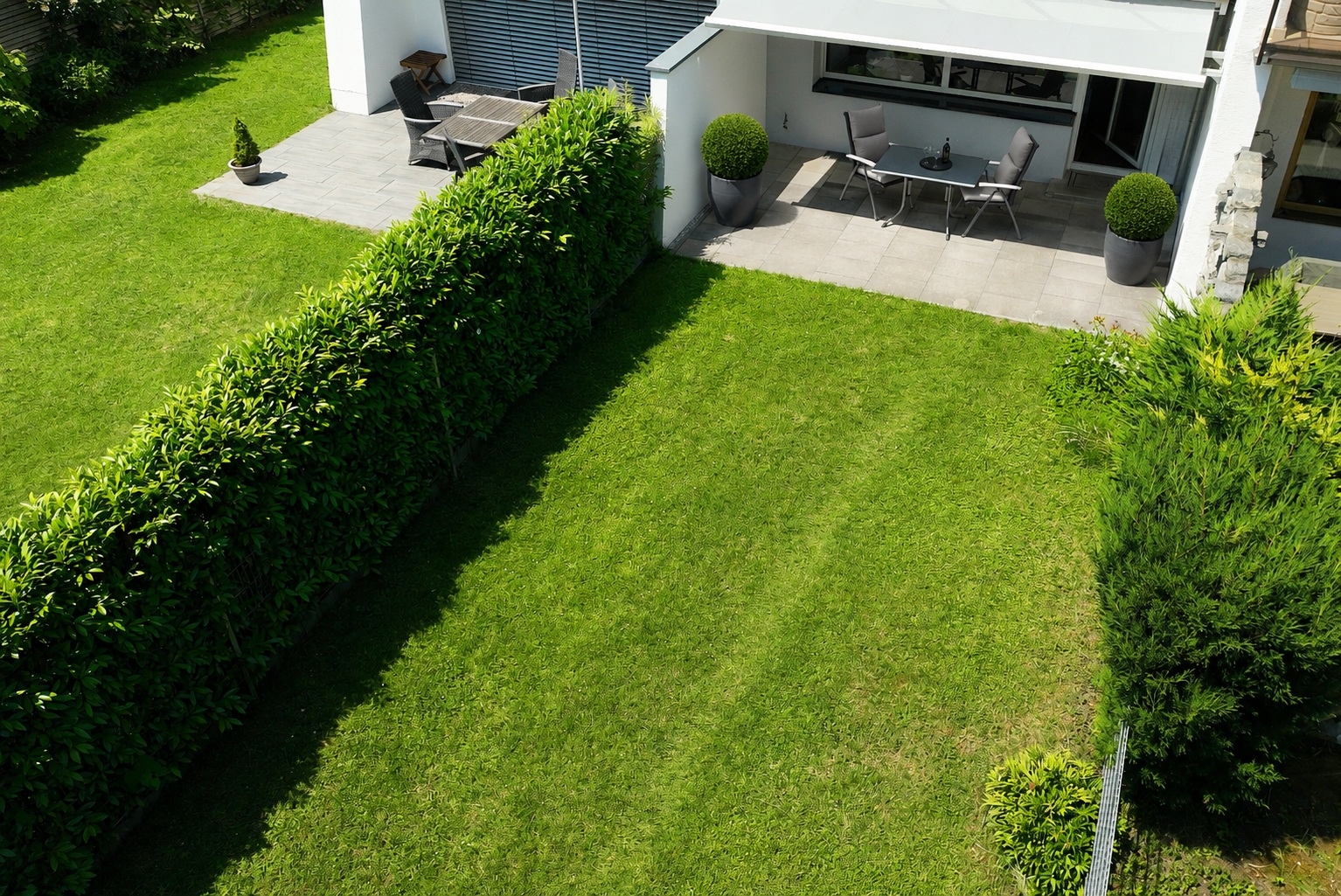 Gartenansicht Luftaufnahme
