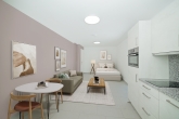 Modernes 1-Zimmer-Apartment - Neubau aus 2019 - mit EBK, Balkon und West-Terrasse - ab sofort frei! - Apartment Einrichtungsbeispiel