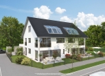 Neubau-EBZ - Perlach Living - O FIVE -Sensationelle 2 oder 3 Zimmer Gartenwohnung - Hausansicht Süd/West