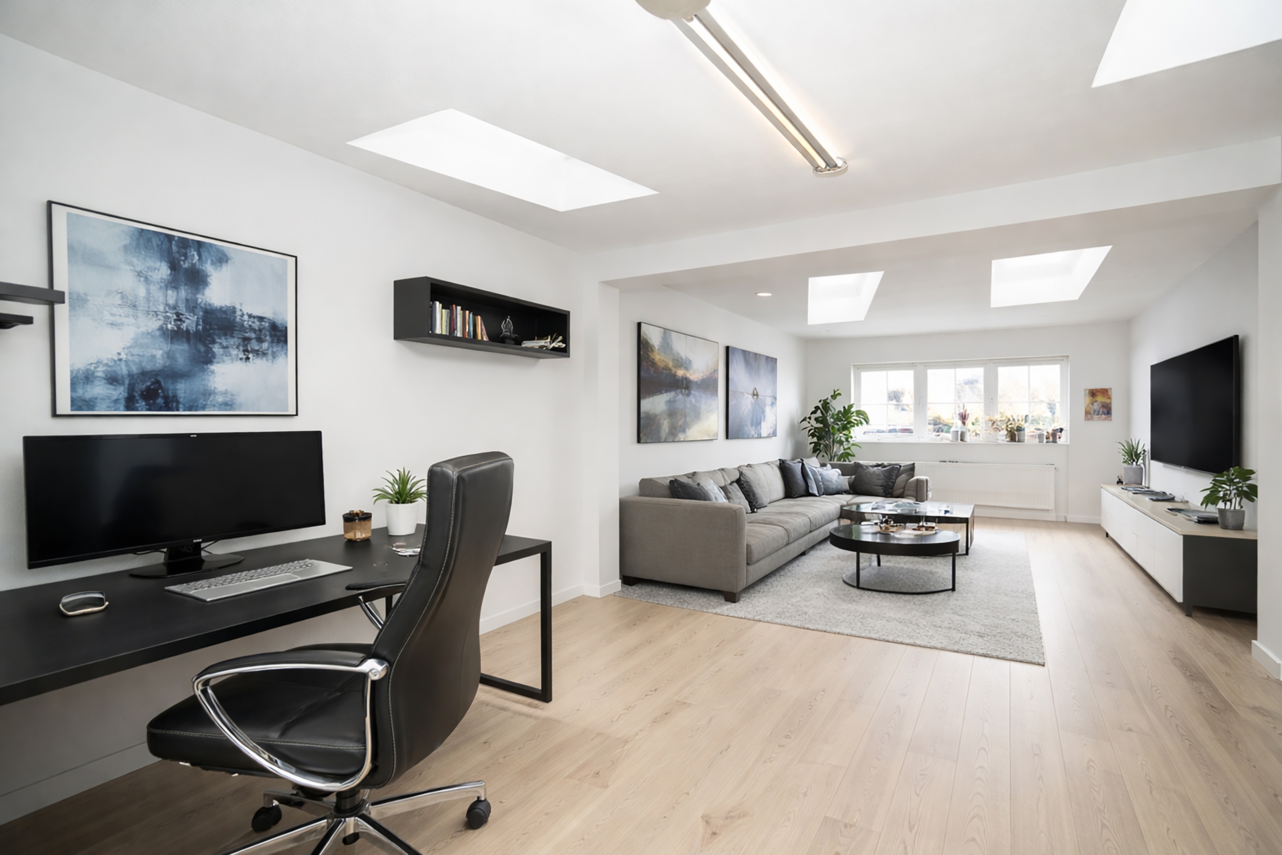 Dachstudio - visualisiert - Wohnen-Arbeiten