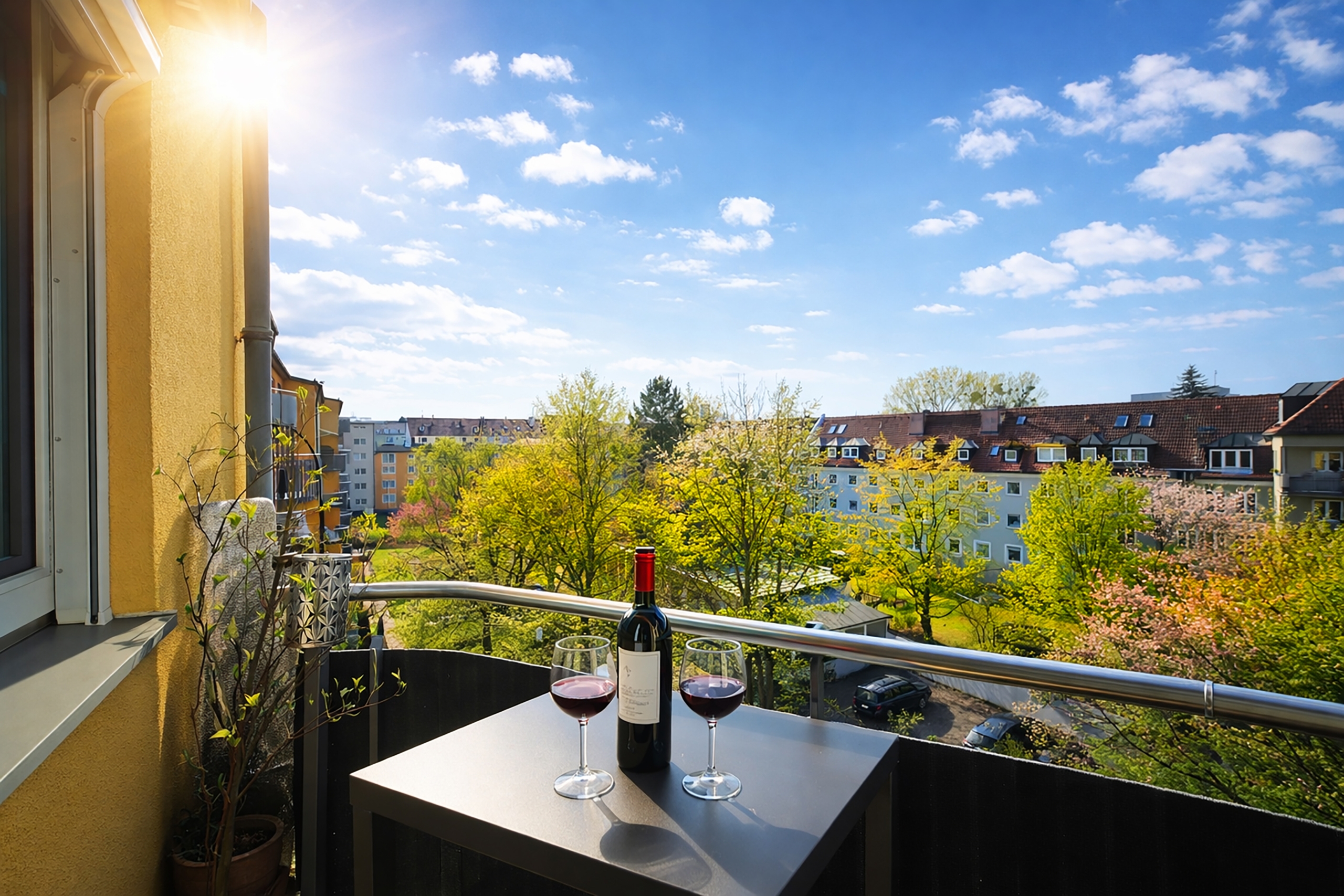 sonniger Süd-West Balkon