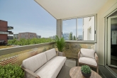 Sehr gepflegte, sonnige 3 Zimmerwohnung in grüner ruhiger Lage mit Süd u.Westbalkon in Milbertshofen - Balkon Süd