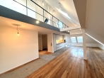 ALSAOL IMMOBILIEN: Bestes Schwabing - Erstbezug-cooles Dachgeschoß-Loft mit Galerie und Dachterrasse - Blick zur Galerie