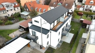 Neubau EBZ: traumhaftes sonniges Penthouse mit Süd-Dachterrasse in grüner, ruhiger Lage in Karlsfeld - Luftaufnahme