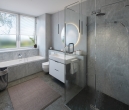 Neubau EBZ *Blume 31* individuelle 2 Zimmer Wohnung mit Terrasse in bester, ruhiger Lage Karlsfeld! - Badezimmer