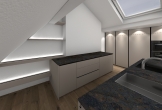 Bestes Schwabing- repräsentative 5 Zimmer DG-Wohnung mit Dachterrasse in herrschaftlichem Baudenkmal - Luxus-Einbauküche visualisiert