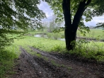 Idyllisches, großes Freizeitgrundstück in Goldbach - Burgau, Nähe Stuttgart - mit eigenem Weiher - Zufahrt