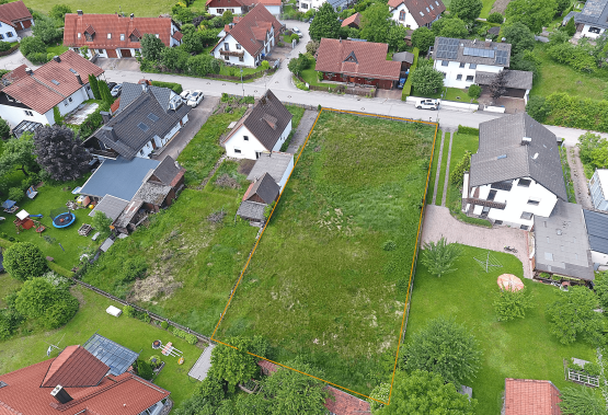 Grundstück markiert