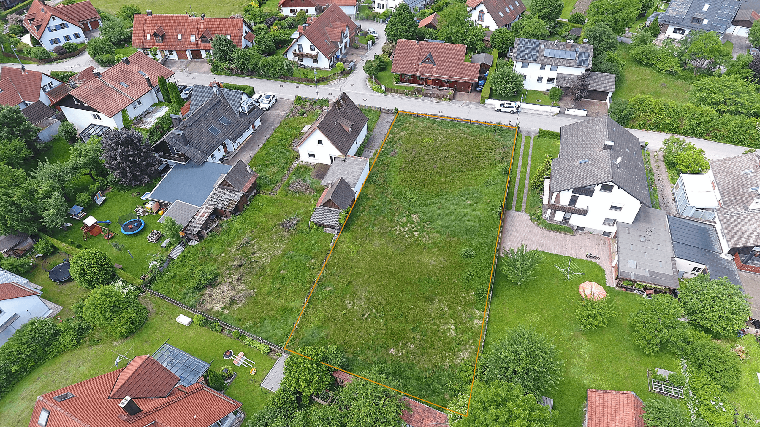 Grundstück markiert