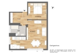 Gemütliche, gut geschnittene 2 Zimmer Dachgeschosswohnung in Unterschleißheim - Grundriss-Butler