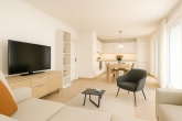 Sehr gepflegte, sonnige 3 Zimmerwohnung in grüner ruhiger Lage mit Süd u.Westbalkon in Milbertshofen - Visualisierung m.offener Küche