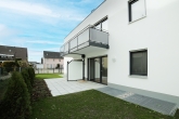 Neubau EBZ: schicke 2 Zimmer Wohnung mit sonnigem Süd-Balkon in sehr guter ruhiger Lage in Karlsfeld - Ansicht Süd-Garten-Balkone