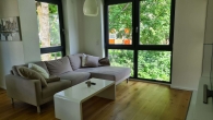 Hochwertige 3-Zimmer-Wohnung mit Blick ins Grüne in Pasing - Wohnzimmer