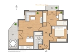 Hochwertige 3-Zimmer-Wohnung mit Blick ins Grüne in Pasing - Grundriss