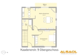 Großzügige 4,5 Zimmerwohnung auf 2 Ebenen mit großem Westbalkon - ruhige Lage in Milbertshofen - Alsaol Grundriss OG