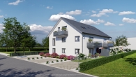 NB EBZ: Sonnige 4 Zimmer-Gartenwohnung mit Südausrichtung in bester und ruhiger Lage in Türkenfeld - Hausansicht West