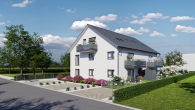 NB EBZ: Sonnige 4 Zimmer-Gartenwohnung mit Südausrichtung in bester und ruhiger Lage in Türkenfeld - Hausansicht West